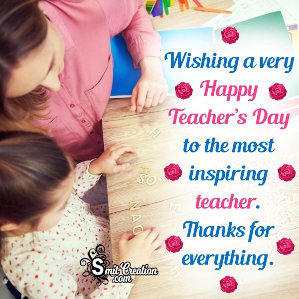 World Teachers Day Thank You Message Pic