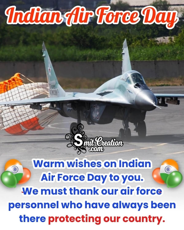 Happy Indian Air Force Day Wish Picture