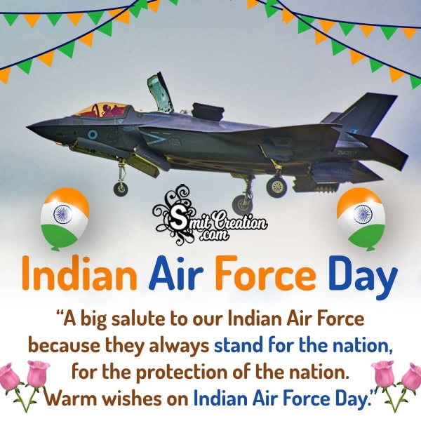 Indian Air Force Day Greeting Photo