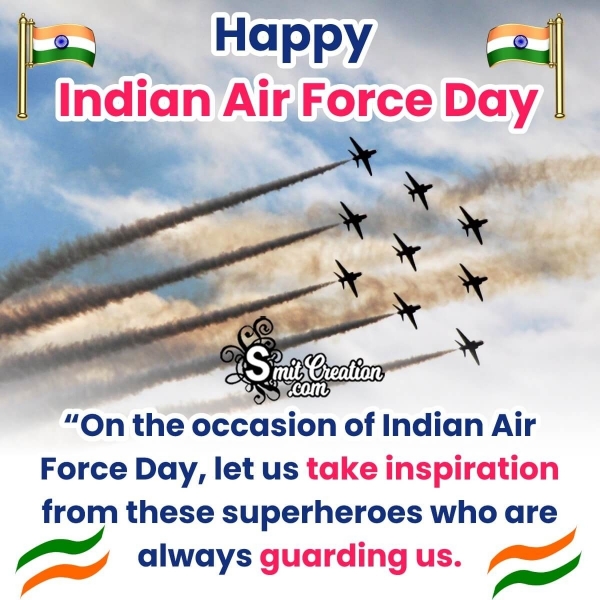 Indian Air Force Day Message Photo