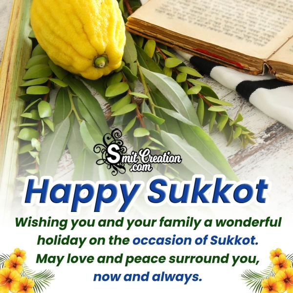 Happy Sukkot Wish Image For Family