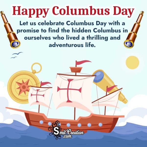 Columbus Day Message Picture