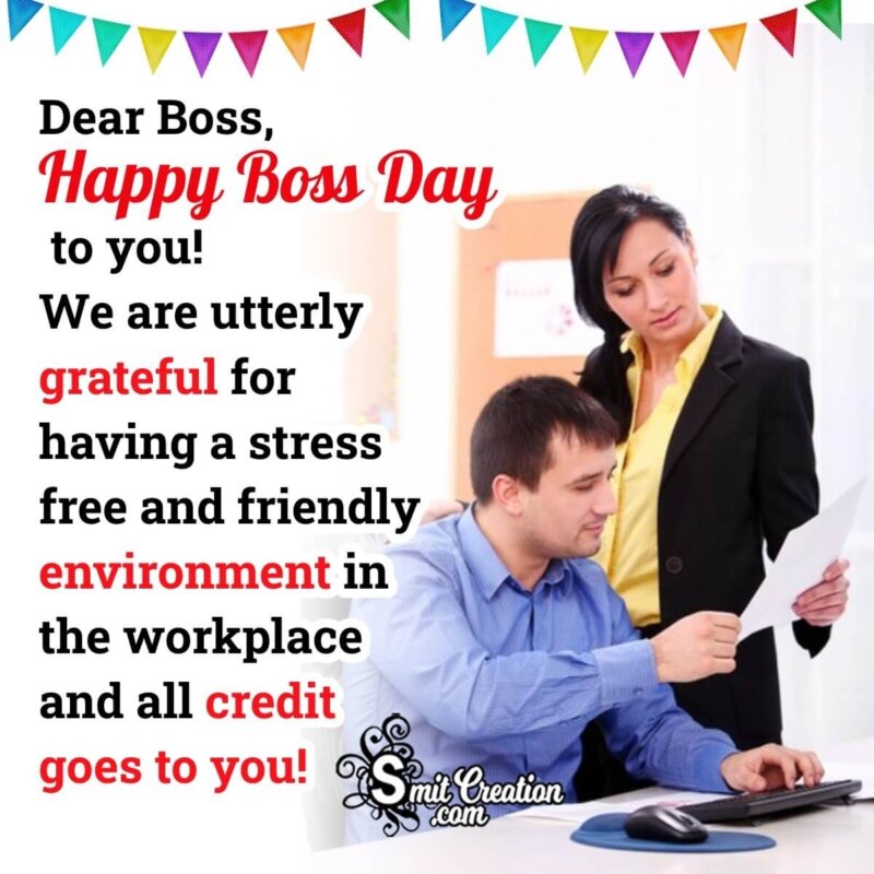 Happy Boss Day Wish Picture - SmitCreation.com