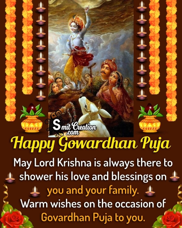 Govardhan Puja Greeting Image