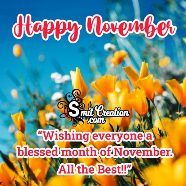 Wishing Blessed Month of November