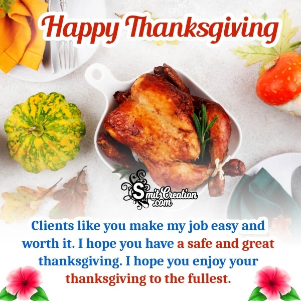 Happy Thanksgiving Message For Clients