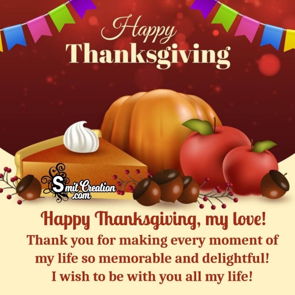 Thanksgiving Greeting For Lover