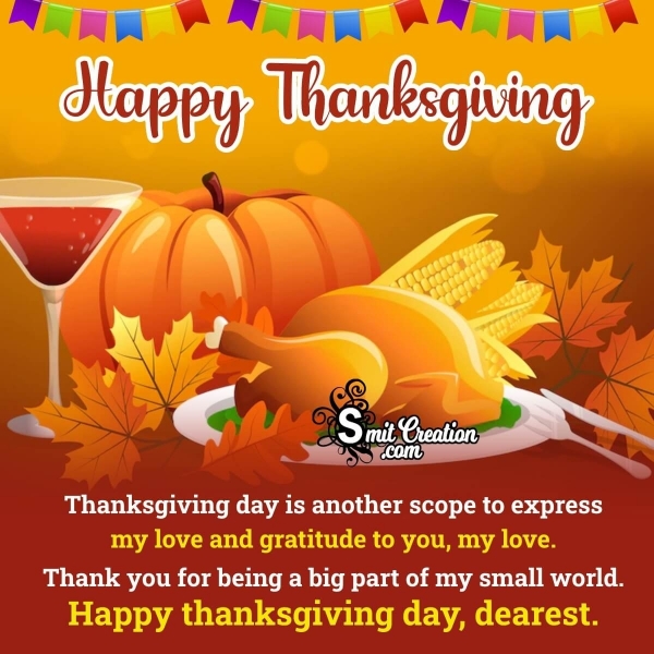 Thanksgiving Message Image For Lover