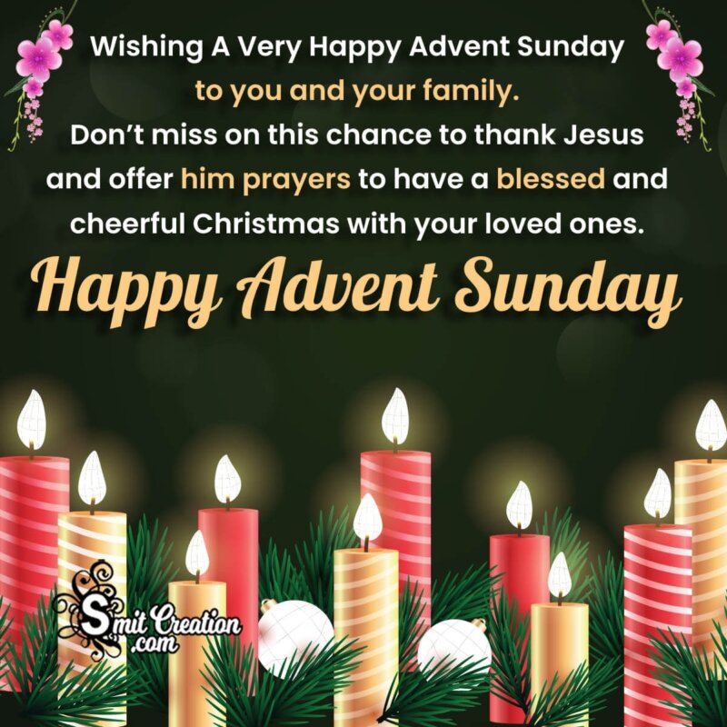 Happy Advent Sunday Wish Image For Friends - SmitCreation.com