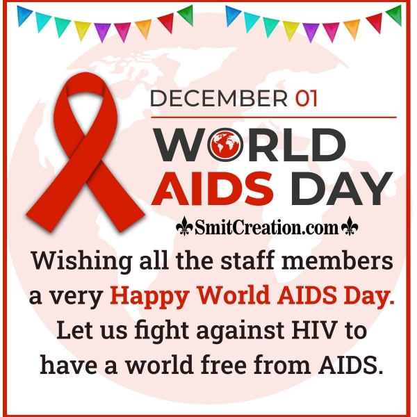 World AIDS Day Message Image For Staff Members