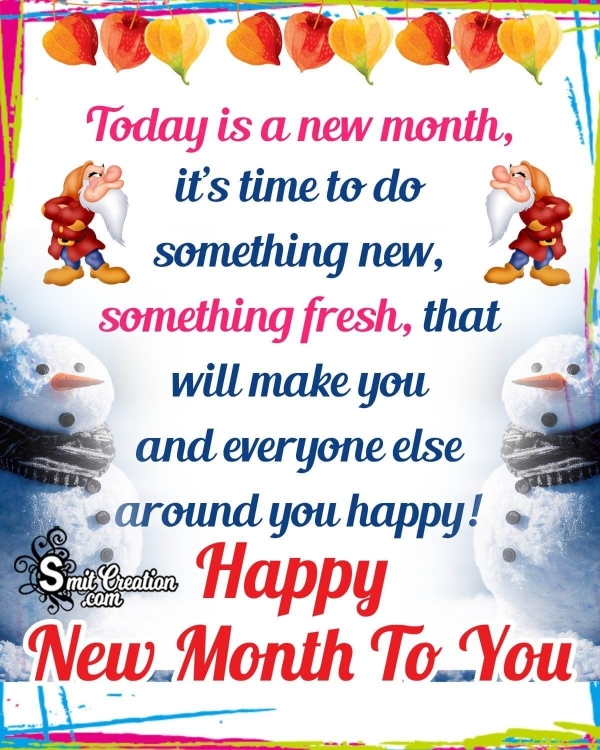 New Month Message Photo