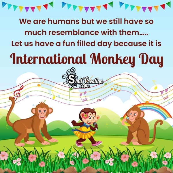International Monkey Day Message Picture