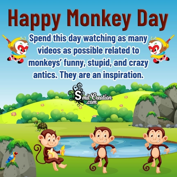 Happy Monkey Day Message Photo