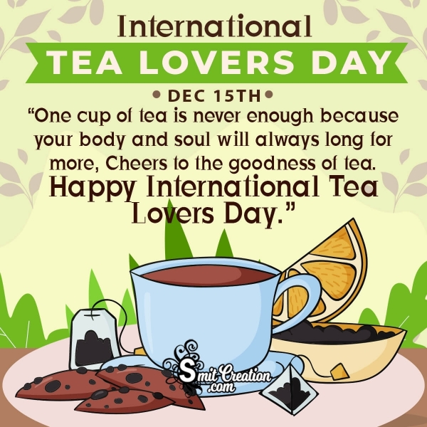 International Tea Lovers Day Message Photo