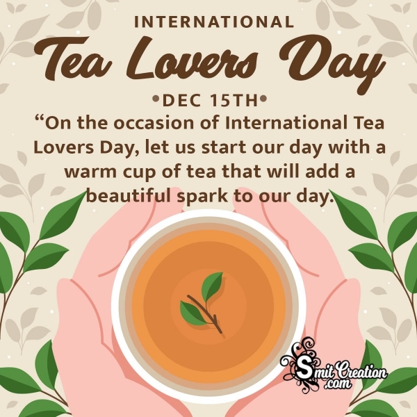 International Tea Lovers Day Message Pic