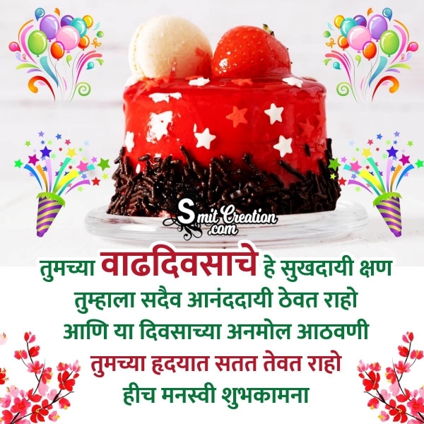 Happy Birthday Marathi Wish Image For Friends