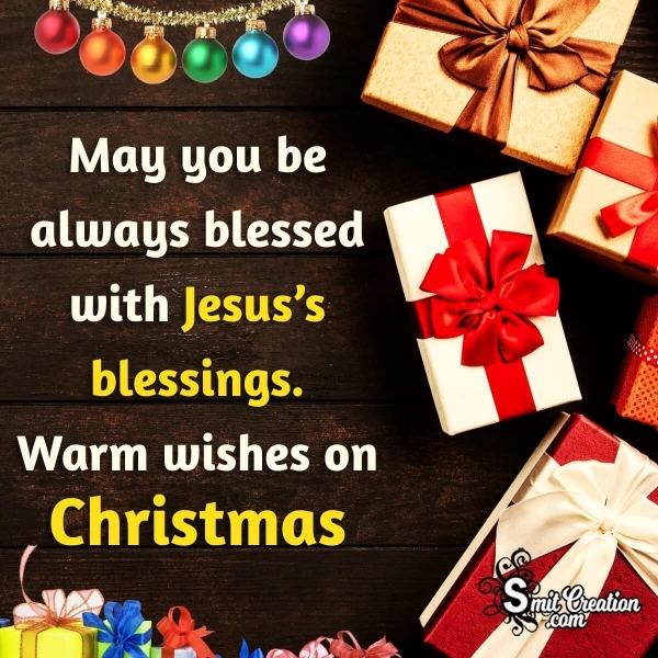 Merry Christmas Jesus's Blessing Wish Photo