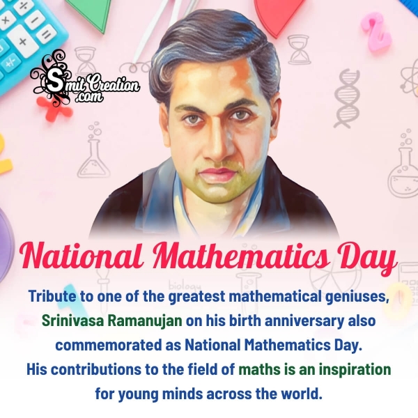 Tribute To Shri Srinivasa Ramanujan On Mathematics Day Image