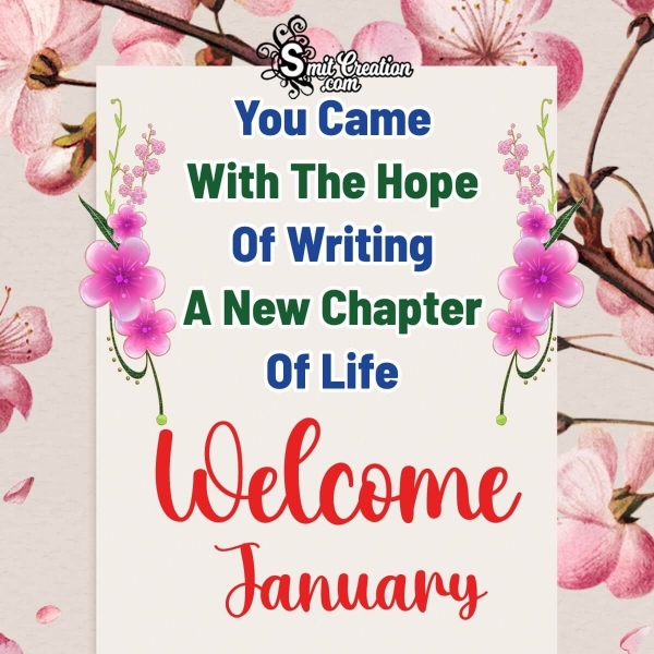 Welcome January A New Chapter Of Life