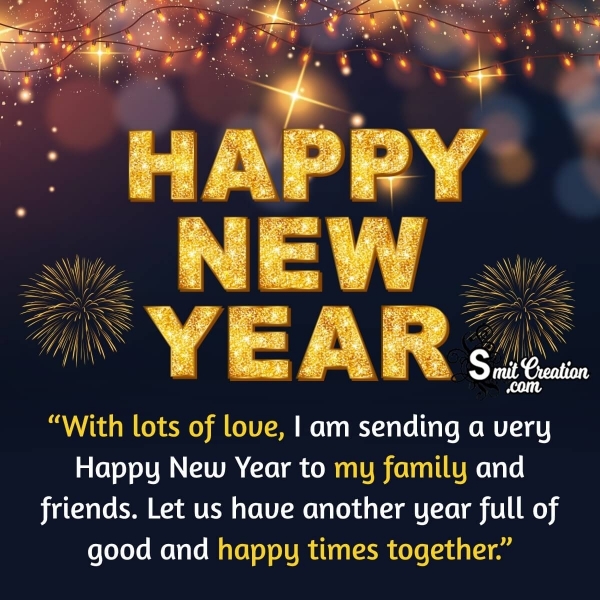 Happy New Year Message Pic For Family And Friends