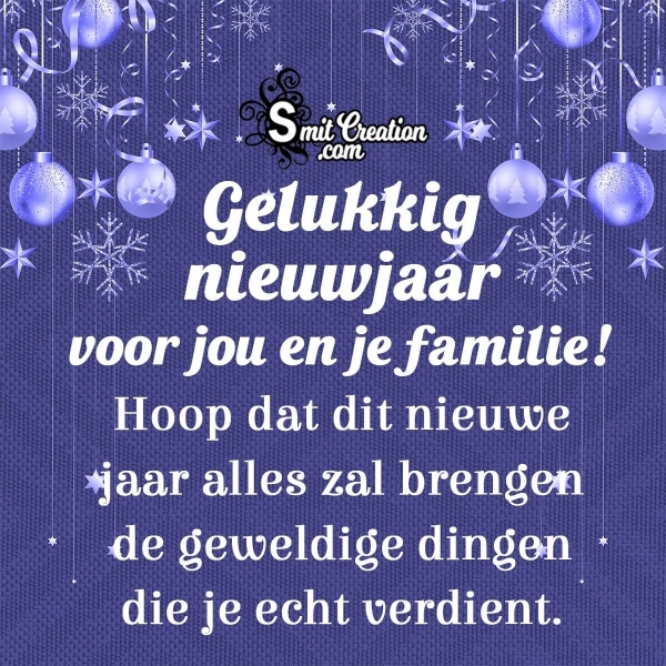 New Year Wishes in Dutch