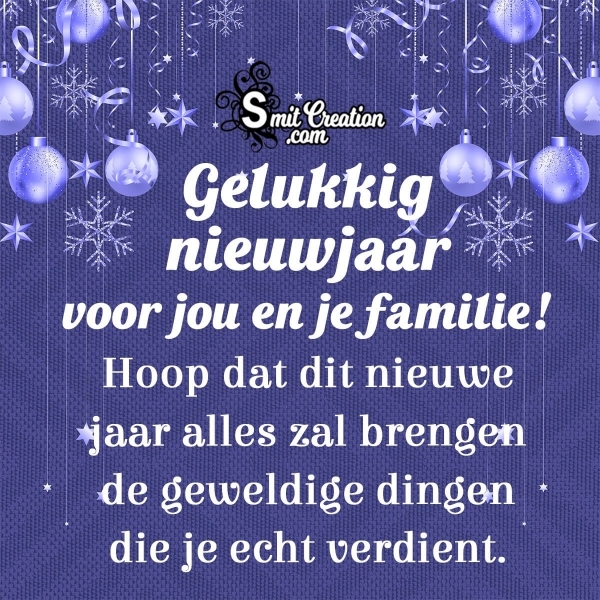 New Year Wishes in Dutch