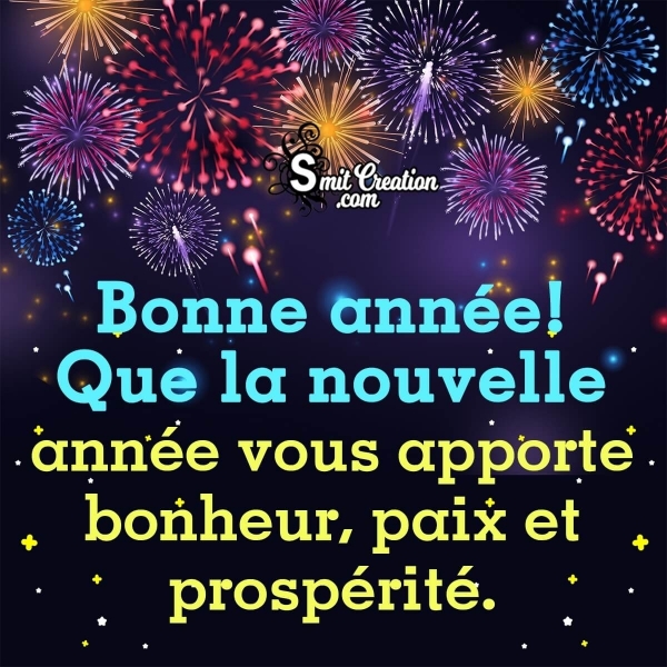 Happy New Year Wish in French