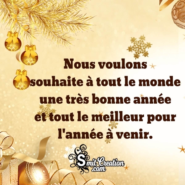 New Year Wishes in French