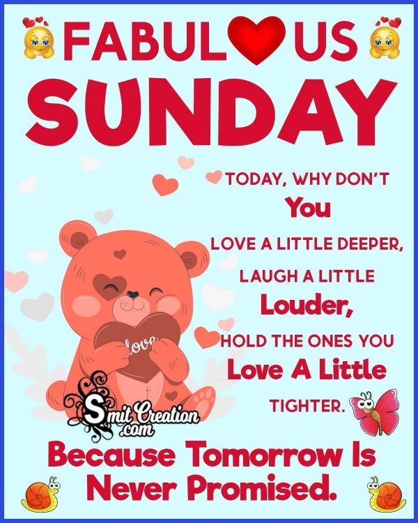 Fabulous Sunday Quote Image