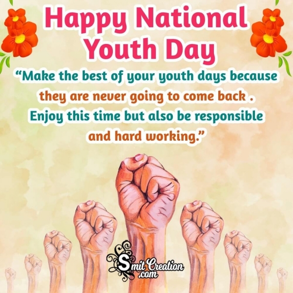 Happy National Youth Day Message Photo