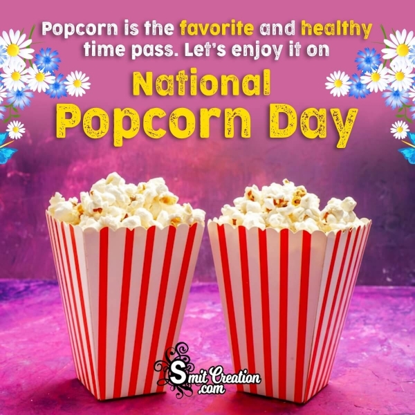 National Popcorn Day Message Image