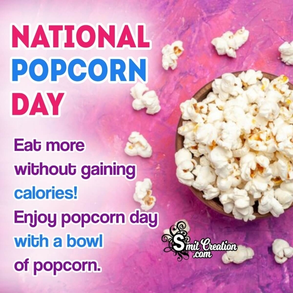 National Popcorn Day Status Photo