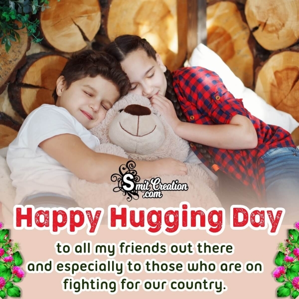Happy Hugging Day Message Image For Friends