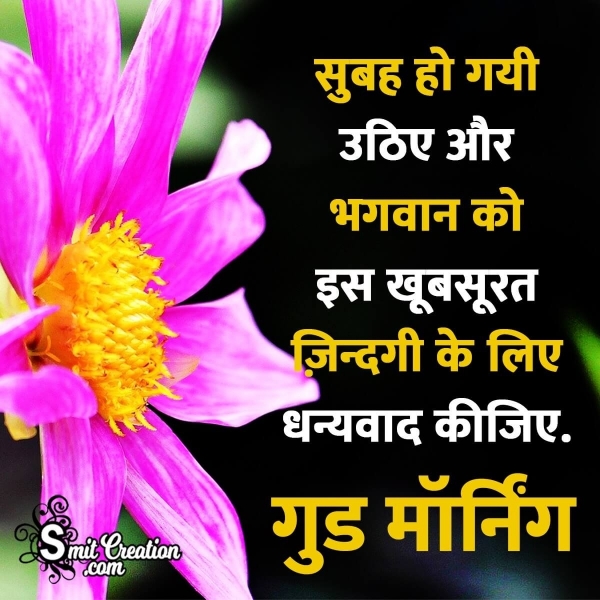 Thank You God Good Morning Hindi Quote Image