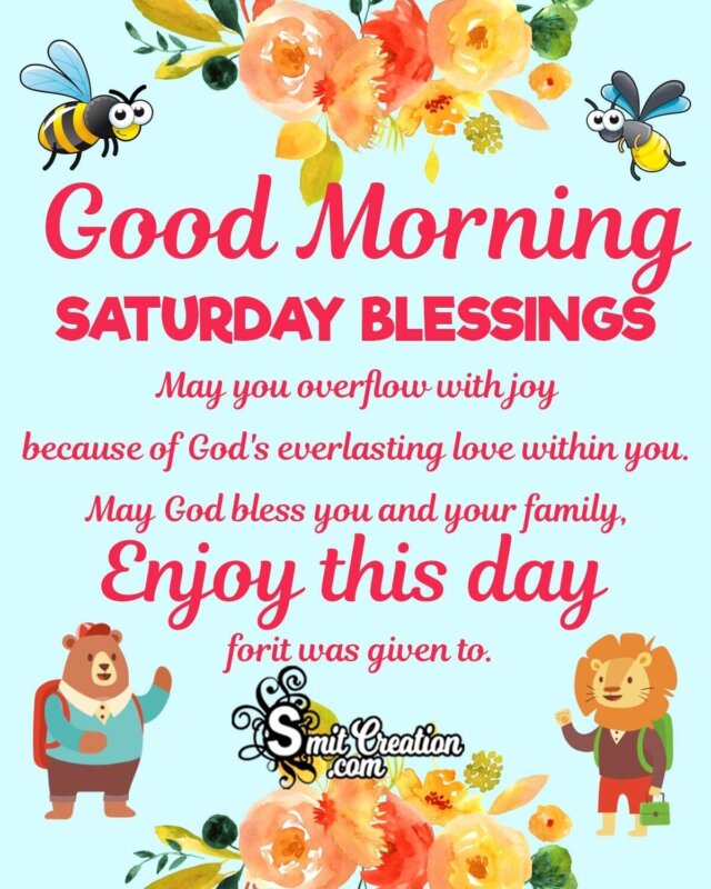 Good Morning SATURDAY BLESSINGS - SmitCreation.com