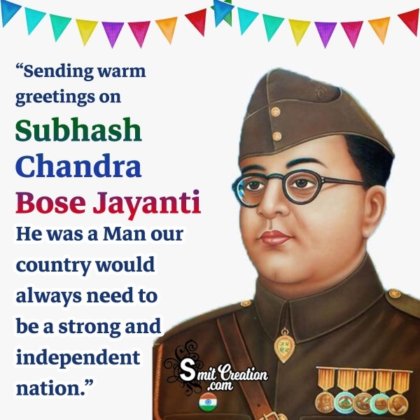 Subhash Chandra Bose Jayanti Message Photo