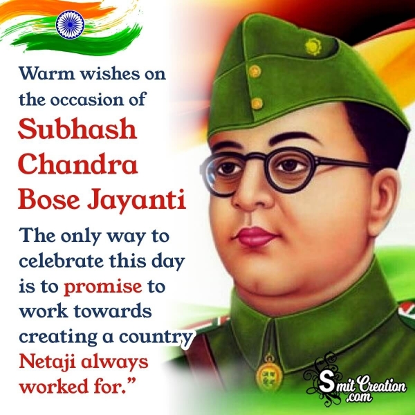 Subhash Chandra Bose Jayanti Wishing Image