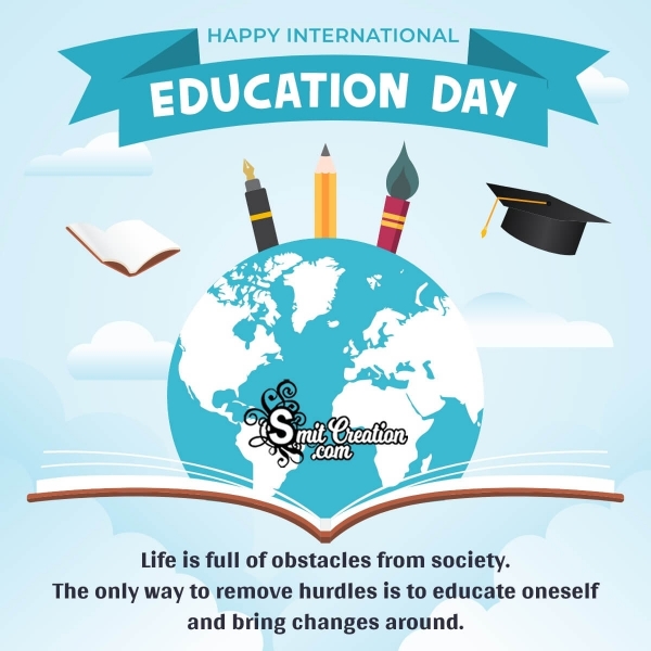 Happy International Education Day Quote Image