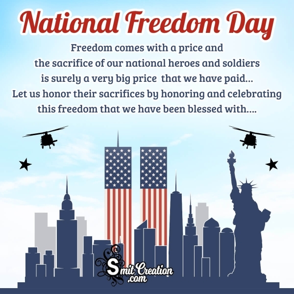 National Freedom Day Wishes, Messages, Quotes Images