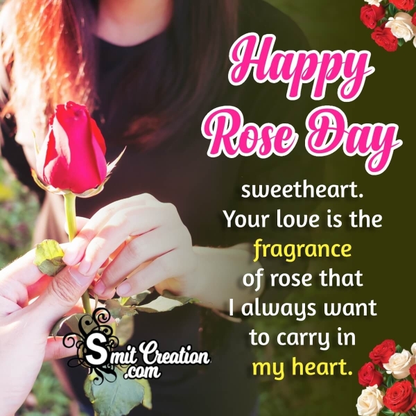 Happy Rose Day Wish Image For Sweetheart