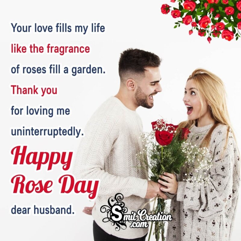 Happy Rose Day Message Photo For Husband - SmitCreation.com