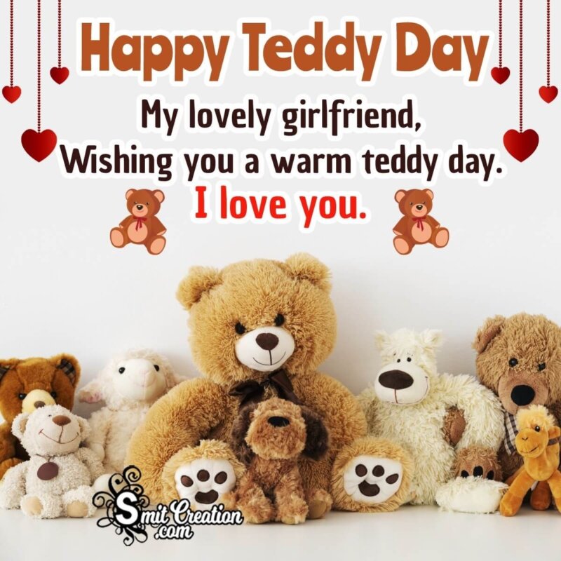 Happy Teddy Day Wish Pic For Girlfriend - SmitCreation.com
