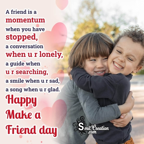 Make a Friend Day Quote Picture
