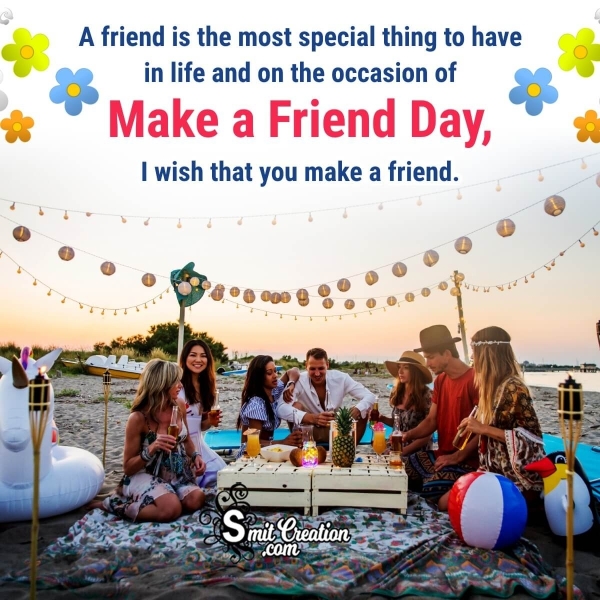 Make a Friend Day Wish Photo