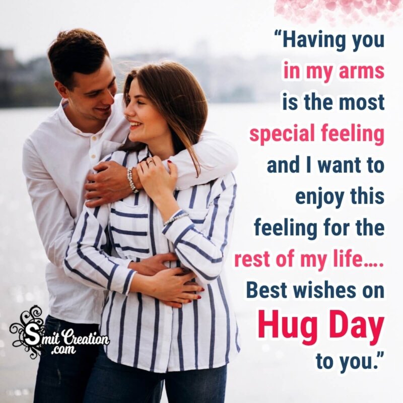 Happy Hug Day Wish Pic For Wife - SmitCreation.com