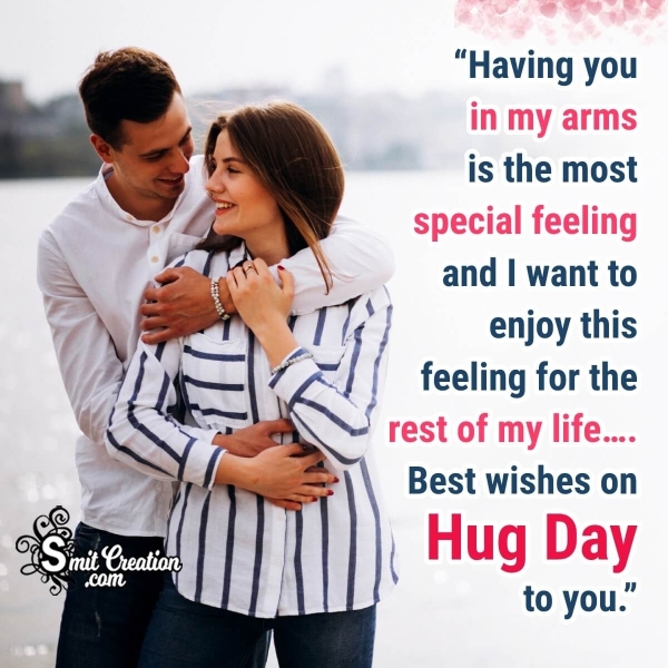 Happy Hug Day Wish Pic For Wife