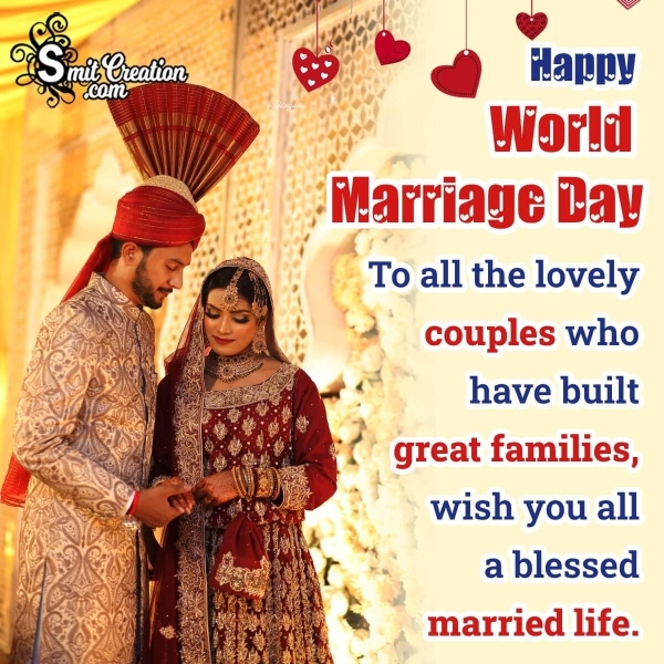 World Marriage Day Wish Pic For Lovely Couple