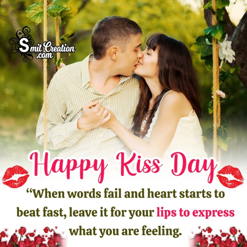 Happy Kiss Day Quote For Love - SmitCreation.com