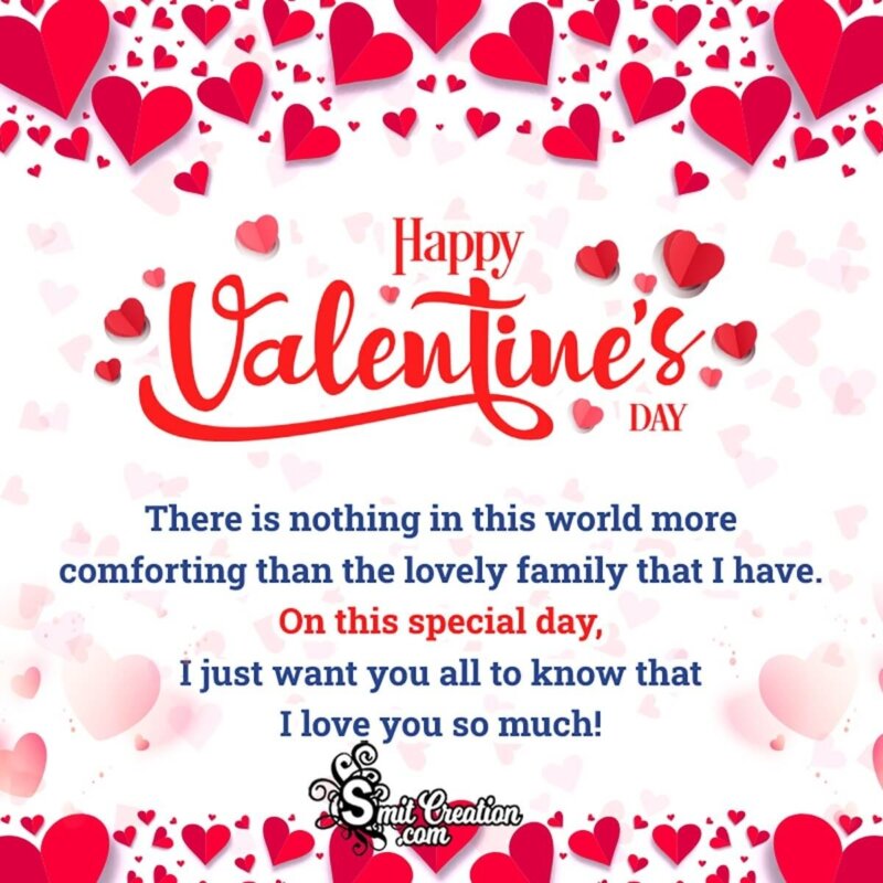 Happy Valentine's Day Wish Pic For Family - SmitCreation.com