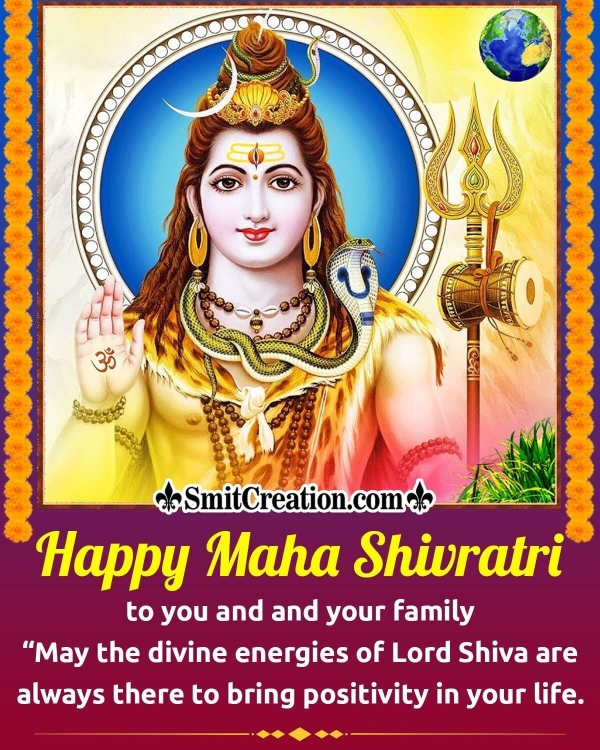 Maha Shivratri Wishing Image For Family